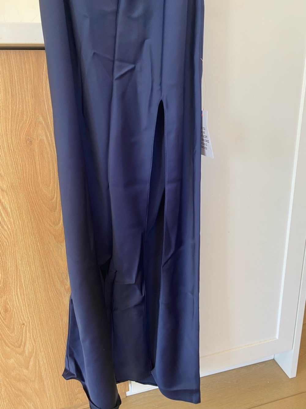 ASOS One-Shoulder Navy Evening Gown with Front Slit NWT - Picture 5 of 6